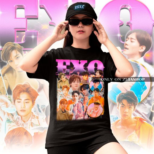 EXO Retro Bootleg Shirt - K-Pop Inspired Tee - Exo Fan Merch - Kpop Shirt - Kpop Gift - Exo-L Fan Tee