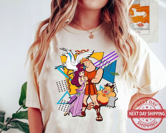 Retro 90S Disney Hercules Characters Shirt, Megara Hades Phil Tshirt