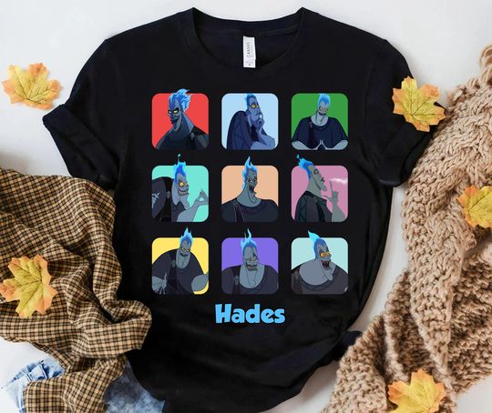 Disney Hercules Hades Moods Poster T-Shirt, Emotions of Hades T-shirt