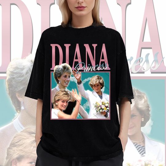 PRINCESS DIANA Vintage T-shirt - Princess Diana Bootleg Tees, Lady Diana Fans Gifts, Princess Diana Retro Shirt, Princess Diana Kids Tee