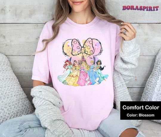 Disney Watercolor Castle Tee, Disney Princess Shirt