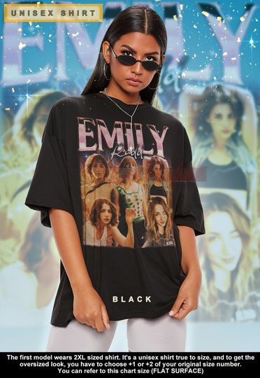 EMILY RUDD Retro T-shirt - Emily Rudd Bootleg Tees, Emily Rudd Long Sleeve Shirt, Emily Rudd Homage Shirt, Emily Rudd Kids Tee