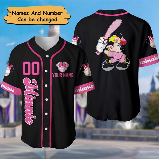 Custom Pink Mouse Baseball Jersey, Cute Mouse Basketball Jersey