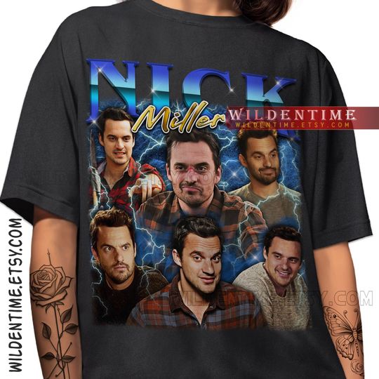 NICK MILLER Shirt, Nick Miller Homage Vintage Tshirt, Nick Miller Retro Fan Tees, Nick Miller Retro 90s T-shirt