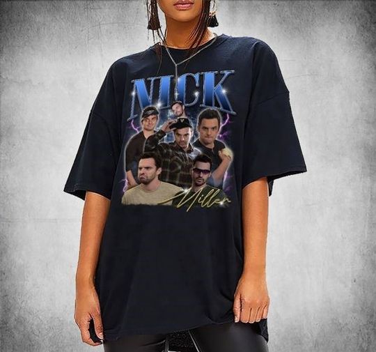 NICK MILLER Shirt, Nick Miller Homage Vintage Tshirt, Nick Miller Retro Fan Tees, Nick Miller Retro 90s Sweater, Nick Miller Merch Gift L06