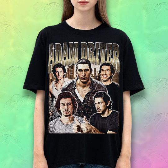 Limited Adam Driver Vintage T-Shirt, Graphic Unisex T-shirt, Retro 90's Adam Driver Fans Homage T-shirt