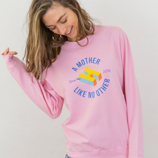 Women's Mother Like No Other Printed Pink Sweatshirt