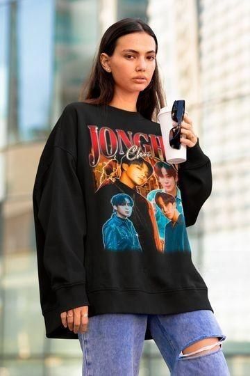 Ateez Jongho Retro 90s Sweatshirt - Ateez Bootleg Hoodie - Ateez Merch - Kpop Sweater - Kpop Gift - Kpop Idol - Ateez Atiny
