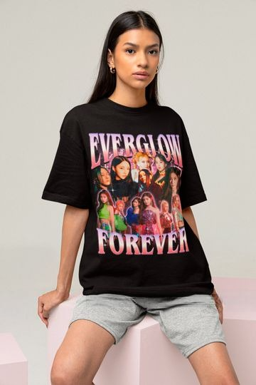 Everglow Forever T-shirt - Kpop Shirt - Kpop Merch - Everglow Retro Tee