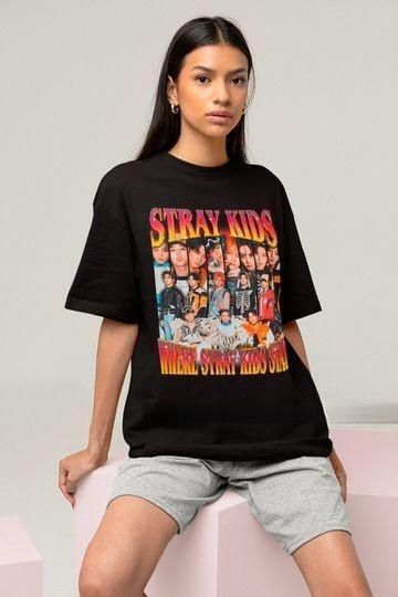 Stray Kids Retro 90s T-shirt - Stray Kids Merch - Kpop Merch - Stray Kids SKZ