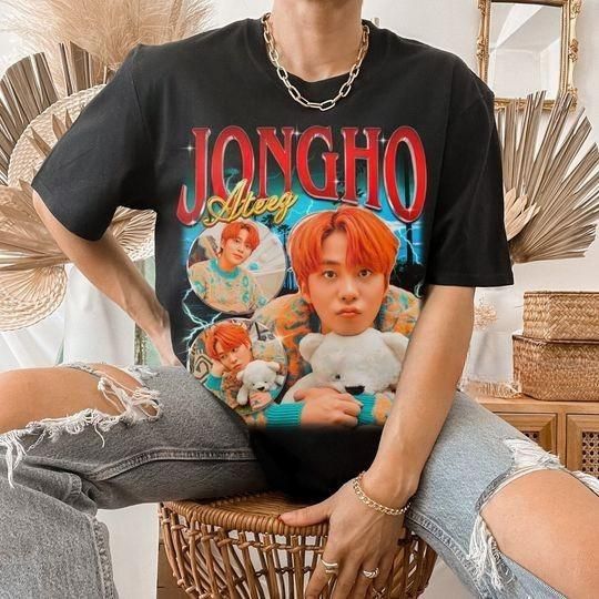 ATEEZ jongho Retro Inspired Bootleg Shirt | Perfect for K-pop Fans - Ateez Shirt - Kpop Merch - Kpop T-shirt - Kpop Gift - Ateez Tee