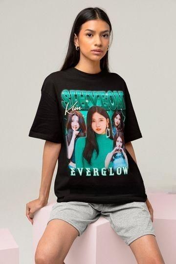 Everglow Shiyeon T-shirt - Kpop Shirt - Kpop Merch - Everglow Retro Tee