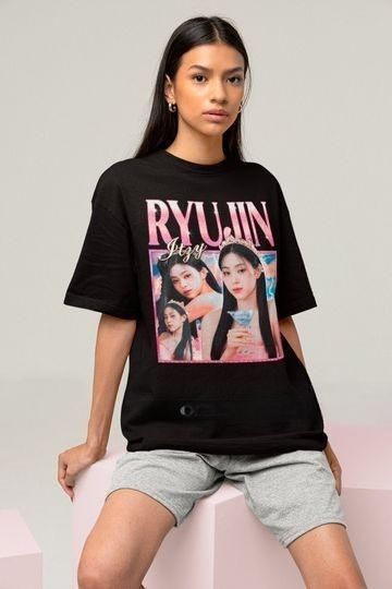 Itzy Ryujin Retro 90s Bootleg T-shirt - Itzy Shirt - Kpop T-shirt - Kpop Merch - Kpop Gift For Her and Him - Retro kpop Tee