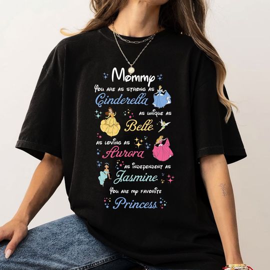 Princess Mom Shirt, Disney Mama Shirt, In My Disney Mama Era, Gift from Daughter, Mother's day Shirt, Disney Princesses Mama Tshirt