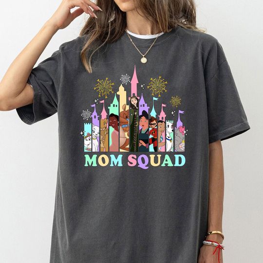 Mom Squad Shirt, Retro Disney Mom Shirt, Gift for Mom Mother's day Shirt, Women's Disney Shirt, Disney Trip Mom Shirt, Family Vacation Tee