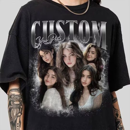Custom Bootleg Rap Tee, Custom Your Own Bootleg Tee, Custom Your Photo, Vintage Graphic 90s,  Insert Your Design,  Personalized T-shirt