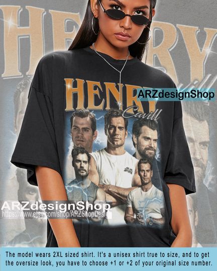 Limited Henry Cavill Shirt Gift Graphic Tee Horror movie T-Shirt Vintage 90s Henry Cavill shirt Unisex Actor Character Movie
