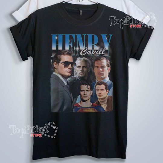 Limited Henry Cavill Vintage T-Shirt, Henry Cavill Graphic T-shirt, Retro 90's Henry Cavill Fans Homage T-shirt, Gift For Women and Men