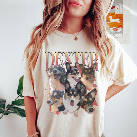 Custom Retro Dog Bootleg Shirt, Custom Comfort Colors Dog Shirt