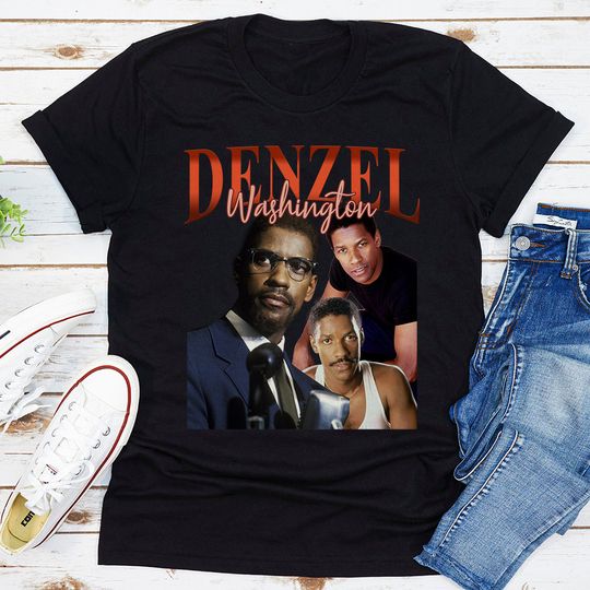 Denzel Washington Vintage 90s Tee, Retro Classic Movies Fan T-shirt, Vintage Movies Actor Shirt