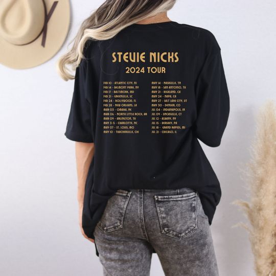 Vintage Stevie Nicks 2024 Tour Shirt, Stevie Nicks Live On Tour