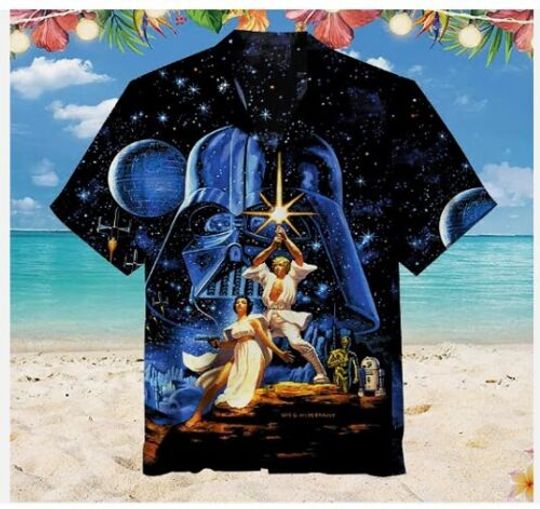 Star Wars Darth Vader In Galaxy Hawaiian Shirt