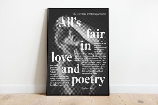 The Tortured Poets Department Poster, Taylor Album Poster