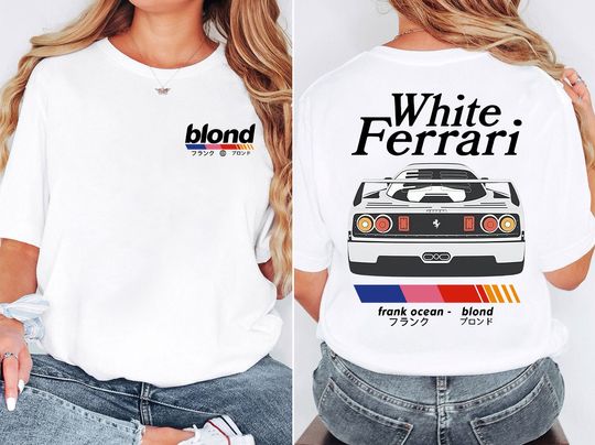 Frank Ocean White Ferrari Shirt, Blond Rap Tee,