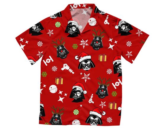 Darth Vader Santa Hat Reindeer Hawaiian Shirt
