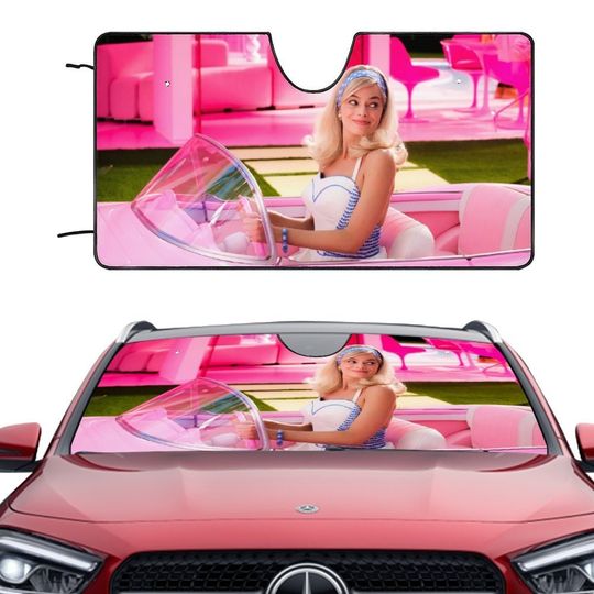 Pink Movie Character Car Sunshade