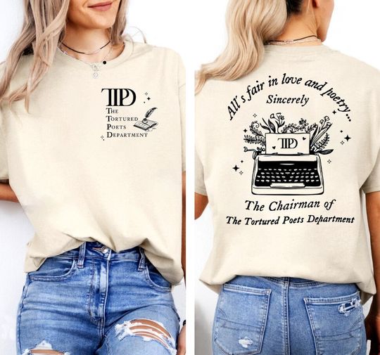 Taylor New Album TTPD Vintage Double Sided Shirt