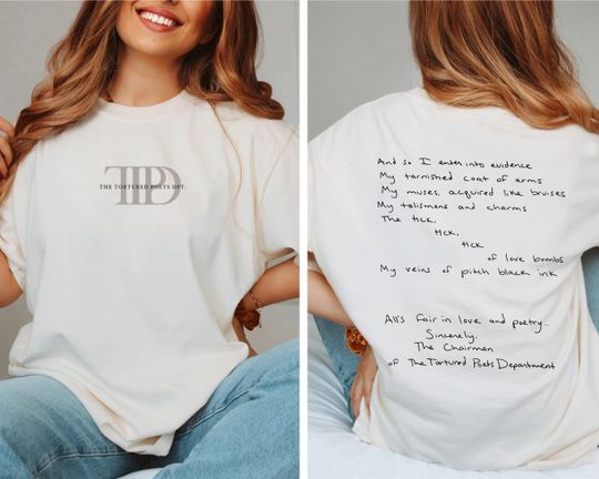 The Tortured Poets Department Taylor Vintage Double Sided Shirt
