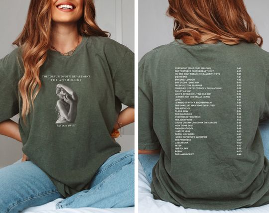 Taylor The Tortured Poets Department Shirt, The Anthology Vintage Double Sided Shirt