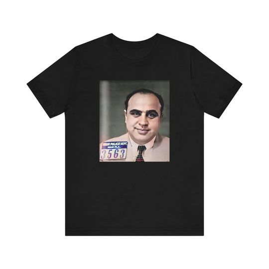 Al Capone Mugshot Tee, Gangster T-shirt, Criminal Shirt