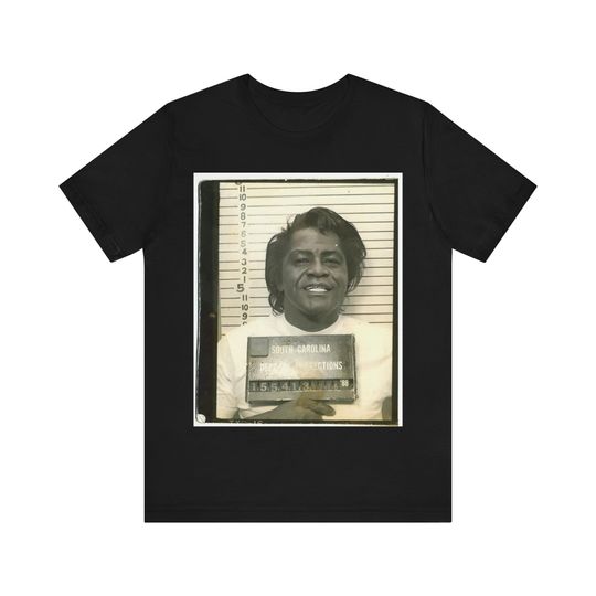James Brown Mugshot Short Sleeve Tee, Music Lover Gift Shirt