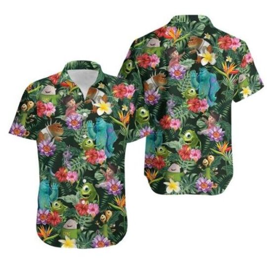 Monsters Inc Shirt, Monsters Inc Hawaiian Shirt, Monsters Button Shirt