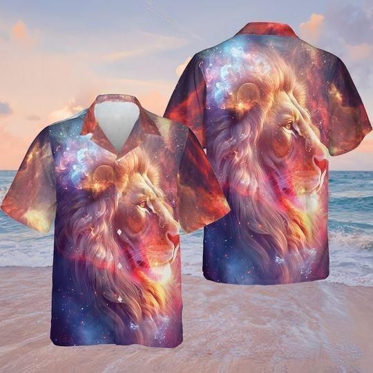 Colorfull Lion Hawaiian Shirt, Lion Lover Summer Shirt