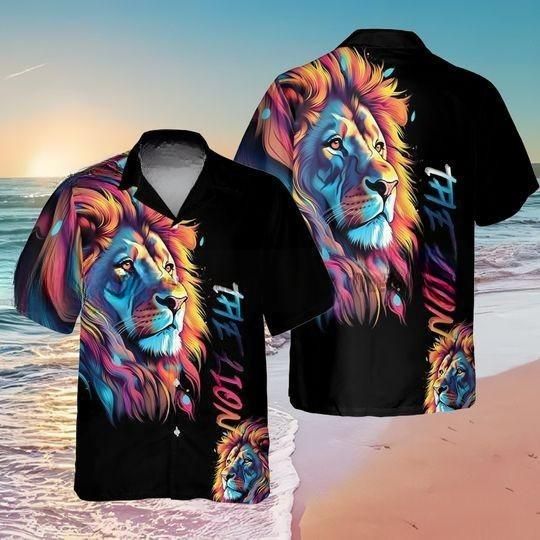 Colorfull The Lion Hawaiian Shirt, Lion Lover Summer Shirt
