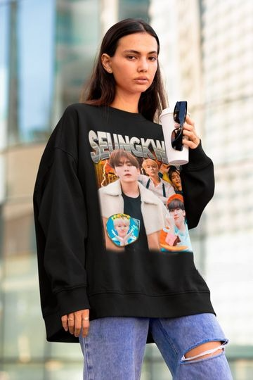 Seventeen Seungkwan Retro 90s Sweatshirt -  Kpop Shirt - Seventeen Merch