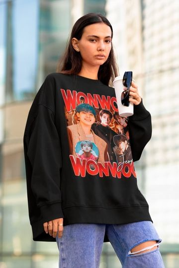 Seventeen Wonwoo Retro 90s Sweatshirt -  Kpop Shirt - Seventeen Merch