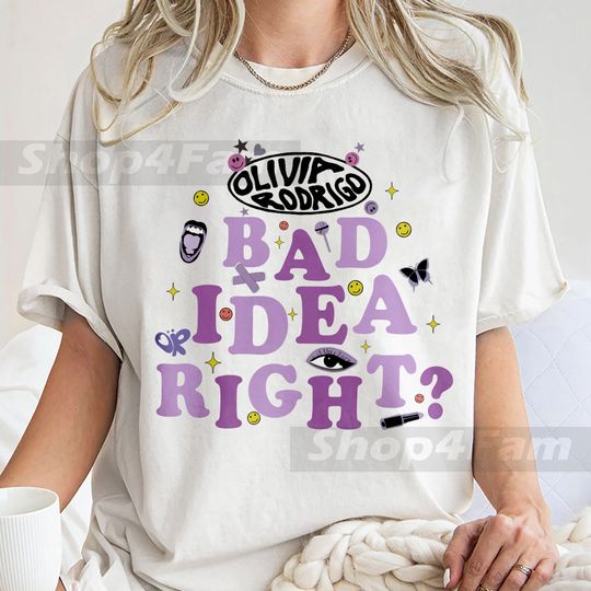 Bad Idea Right T-shirt, Olivia Rodrigo T-shirt, Guts Tour Tshirt
