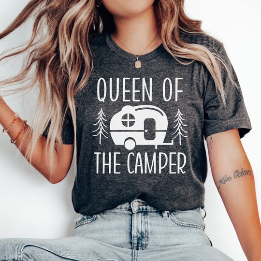 Queen of The Camper Shirt, Camping Tshirt, Hiking Shirt, Family Camping Shirt