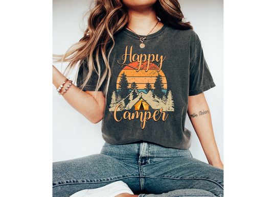 Happy Camper Shirt, Camping Shirt, Camping Tshirt