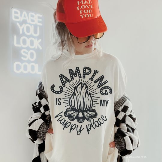 Camping Is My Happy Place Shirt, Camping Shirt
