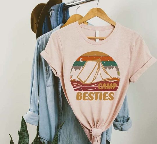 Camp Besties T-Shirt, Camping Buddies Shirt, Best Friend Gift, Camp Lover Gift