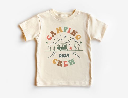Personalized Camping Crew Shirt, Retro Summer Camping Custom Shirt