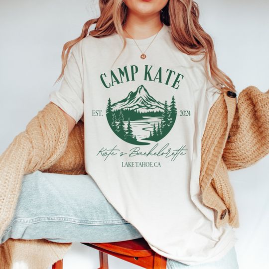 Custom Camp Bachelorette T-Shirts, Personalized Camping Bachelorette Party Shirts