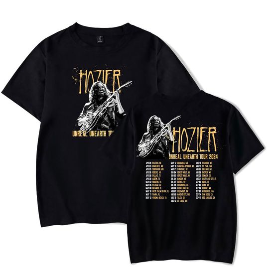 hozier tour 2024 shirt, Hozier T-Shirt, Hozier Unreal Unearth Tour 2024 Tee Merch Summer, music tour 2024 shirt