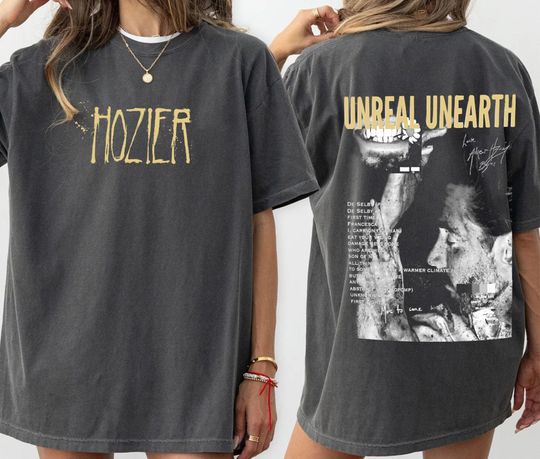 Hozier  Double Side Shirt, Hozier Unreal Unearth Shirt, Hozier Fan Gift, Hozier T-Shirt