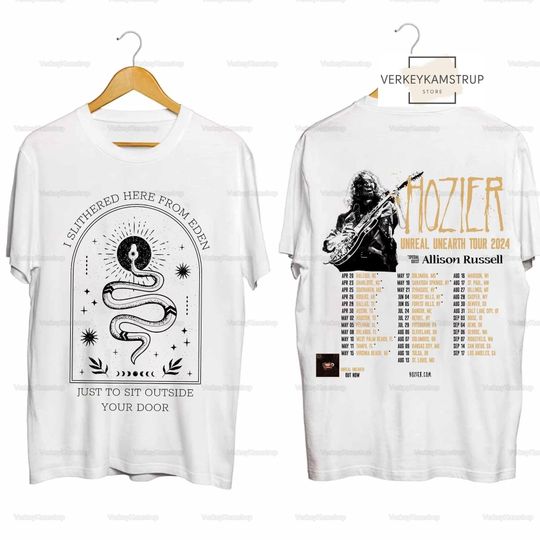 Hozier 2024 Tour Vintage Shirt, Hozier Unreal Unearth Tour 2024, Hozier Gift Tee